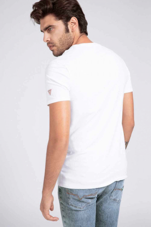 Tricou Barbati, Guess Jeans, Logo, Alb [2]