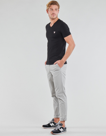 Tricou Barbati, Guess Jeans, Logo, Negru, Guler in V [3]