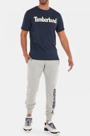 Tricou Barbati, Timberland, Logo linear, Albastru inchis, Bumbac, M [2]