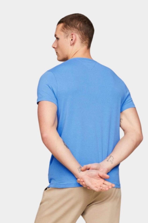 Tricou Barbati, Tommy Hilfiger, Albastru, Logo Brodat [2]