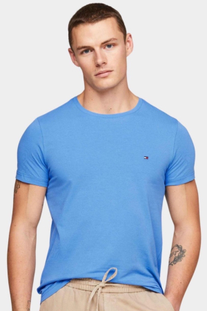 Tricou Barbati, Tommy Hilfiger, Albastru, Logo Brodat [4]