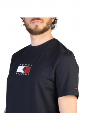 Tricou Barbati, Tommy Hilfiger, Bumbac, Negru, Logo Printat [3]