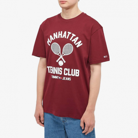 Tricou Barbati, Tommy Jeans, Tennis Club, Bumbac, Roșu de Burgundia [1]