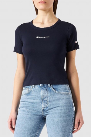 Tricou Crop Dama, Champion, Bumbac, Mini Logo