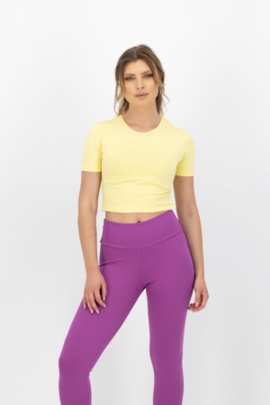 Tricou crop dama, Kings & Clowns, Bumbac