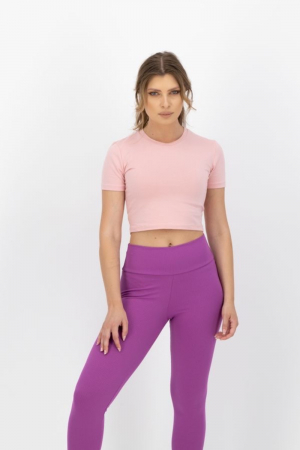 Tricou crop dama, Kings & Clowns, Bumbac