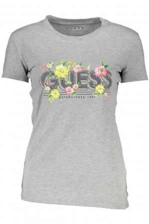 Tricouri - Tricou dama, Guess Jeans, 9205092, Logo, Gri, M INTL