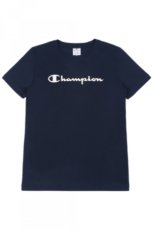 Tricou Dama, Logo, Champion, Albastru inchis, Bumbac, L [3]