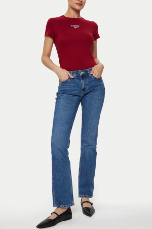 Tricou Dama, Tommy Hilfiger, Decolteu la baza gâtului, Bumbac [2]