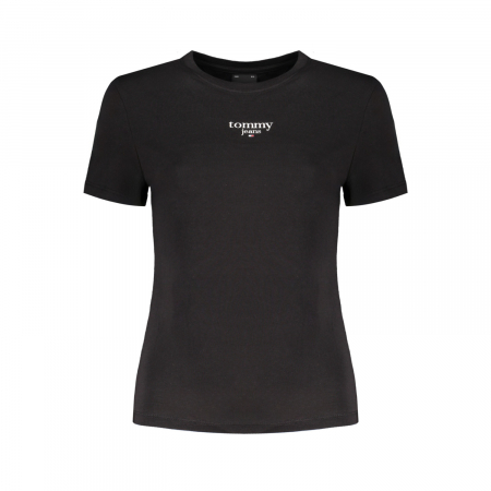 Tricou Dama, Tommy Hilfiger, Decolteu la baza gâtului, Bumbac