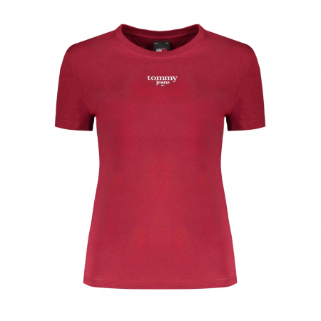 Tricou Dama, Tommy Hilfiger, Decolteu la baza gâtului, Bumbac