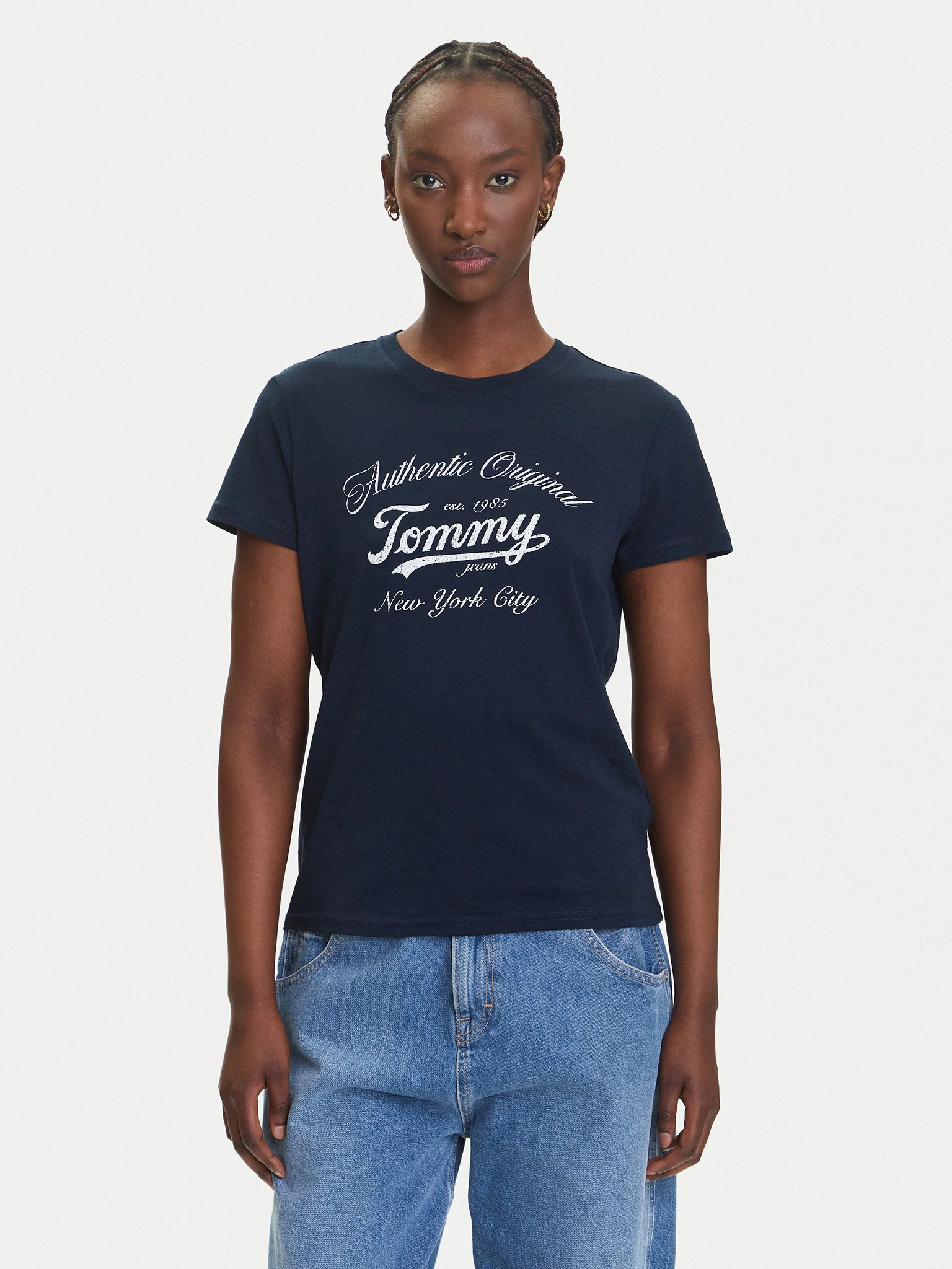 Tricou Dama, Tommy Jeans, Albastru Închis, Bumbac [1]