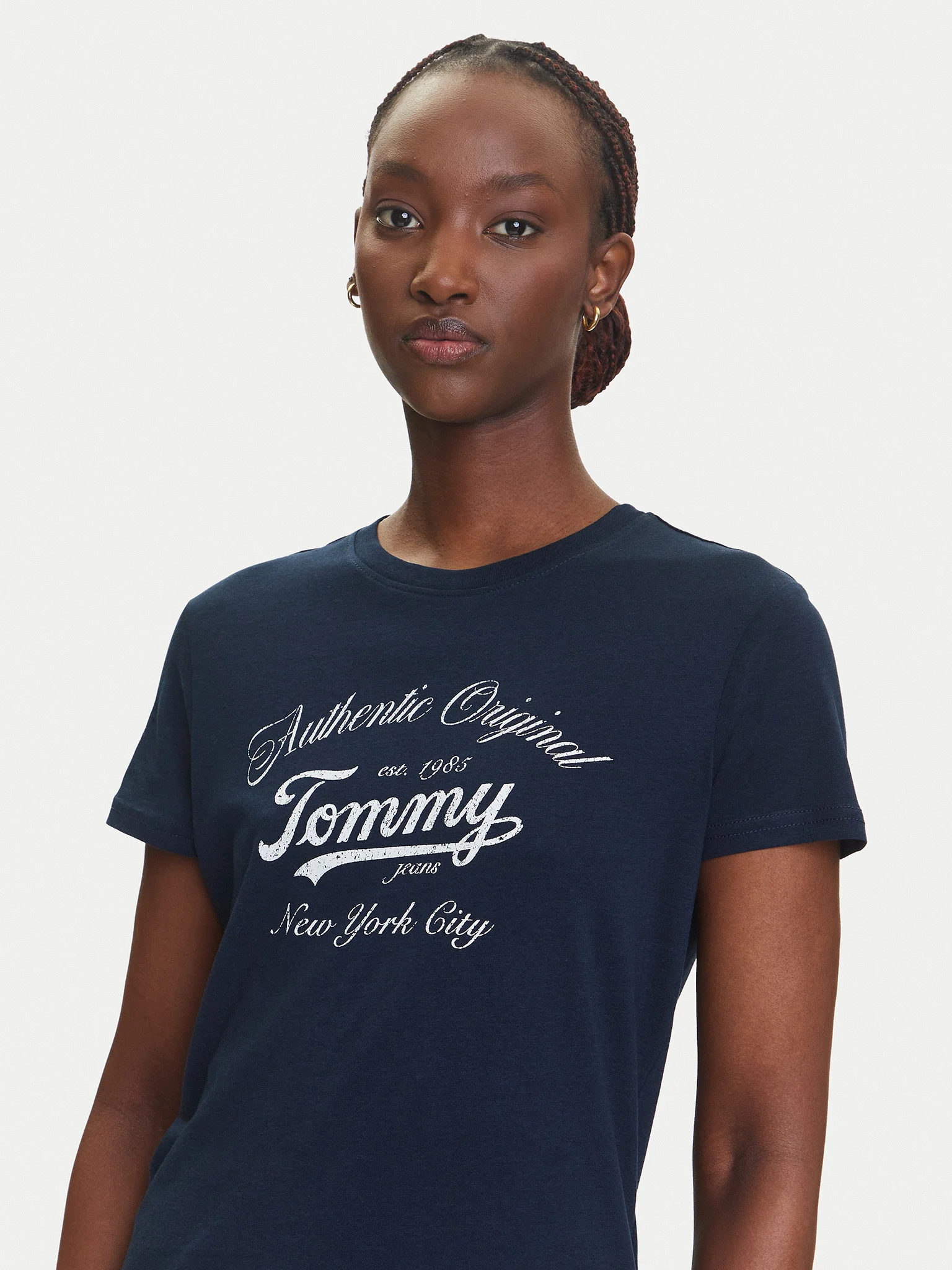 Tricou Dama, Tommy Jeans, Albastru Închis, Bumbac [4]