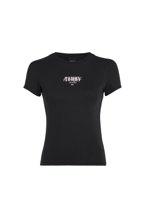 Tricou Dama, Tommy Jeans, Decolteu la baza gâtului, Bumbac, Logo Printat