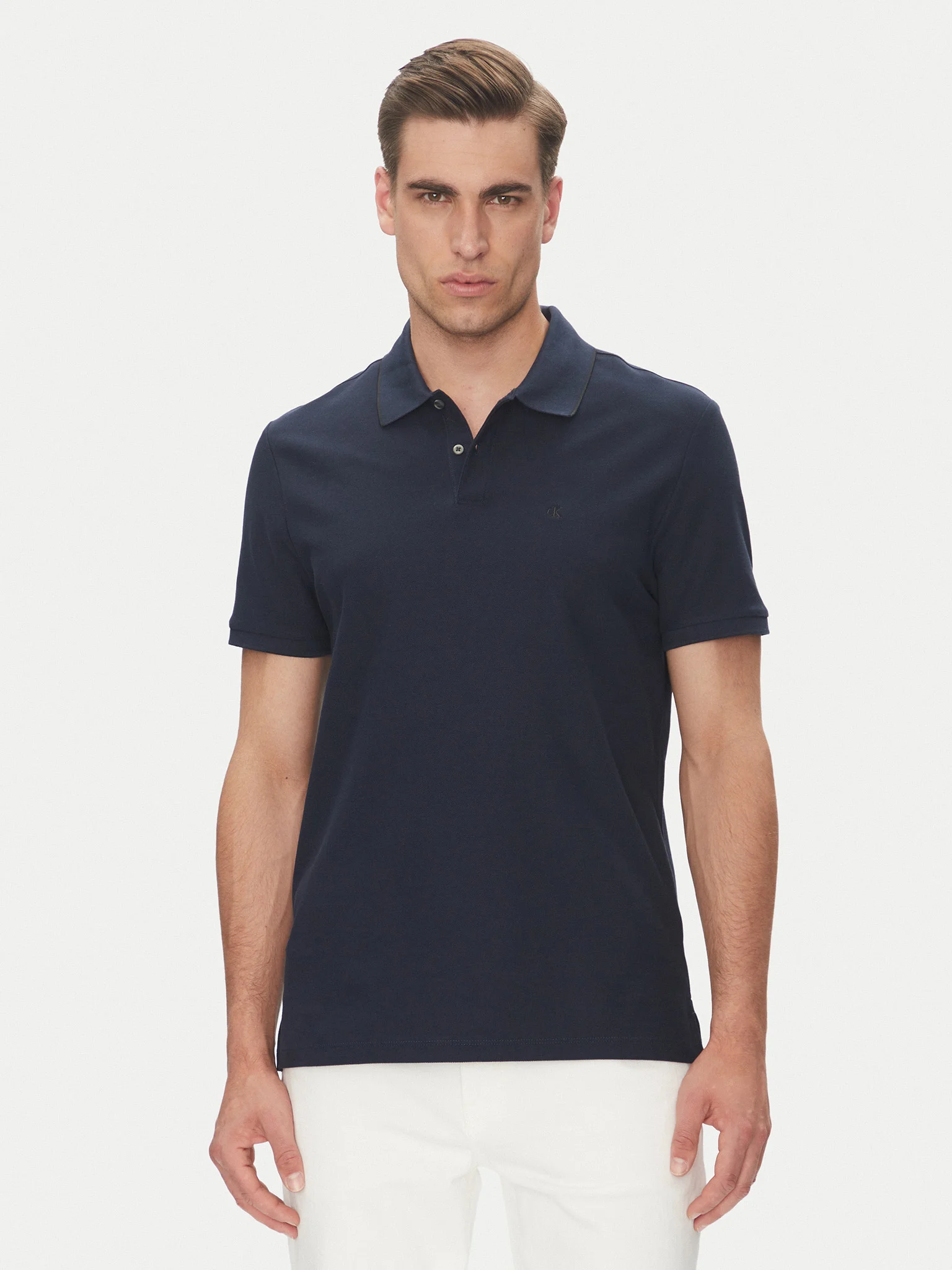 Tricouri polo - Tricou polo bărbați, Calvin Klein, Bleumarin, Bumbac