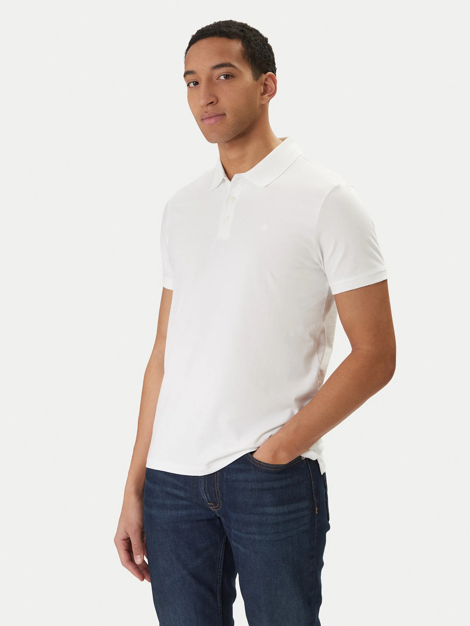 Tricouri polo - Tricou polo bărbați, Calvin Klein Jeans, Bumbac, Logo Brodat