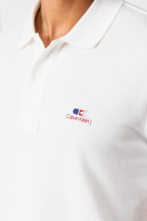 Tricou polo barbati, Calvin Klein, Bumbac, Logo Brodat [4]