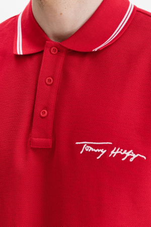 Tricou polo barbati, Tommy Hilfiger, Logo Brodat, Bumbac [4]