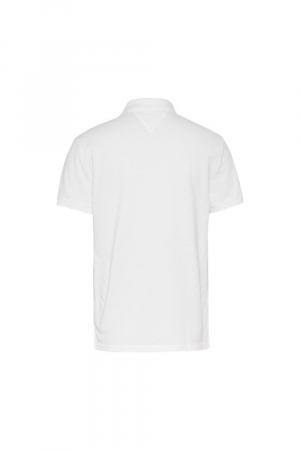 Tricou polo Barbati, Tommy Jeans, Alb, Bumbac organic [1]