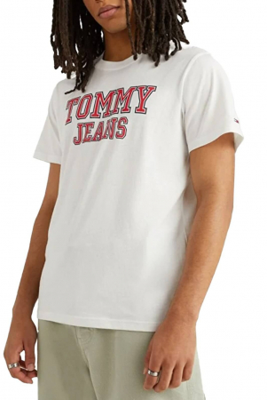 Tricouri - Tricou Tommy Hilfiger Jeans Essential - DM0DM16405-YBR Alb XL INTL