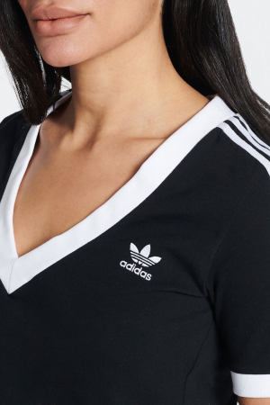 Tricou Top Dama, Adidas Originals, V-Neck, Negru, Bumbac [2]