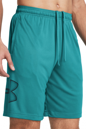 Under Armour, Pantaloni scurți bărbați, Logo, Pentru antrenament Tech™, Albastru aquamarin [2]