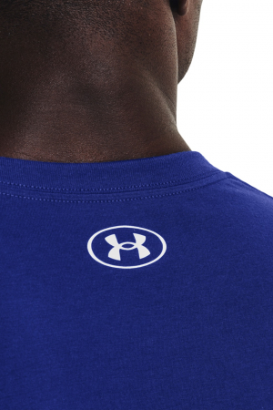 Under Armour, Tricou Bărbați, Cu imprimeu logo, Pentru Fitness, Albastru [3]