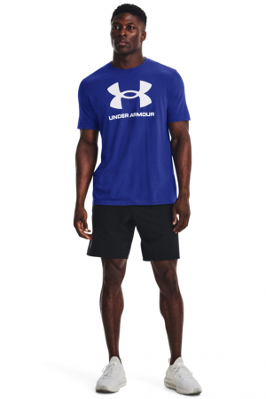 Under Armour, Tricou Bărbați, Cu imprimeu logo, Pentru Fitness, Albastru [2]
