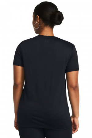 Under Armour, Tricou Dama, Cu logo, Pentru antrenament, Tech, Negru [1]