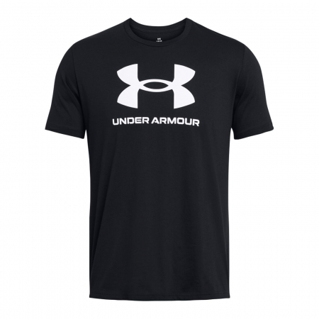 Under Armour, Tricou din amestec de bumbac, Cu imprimeu logo, Negru [3]