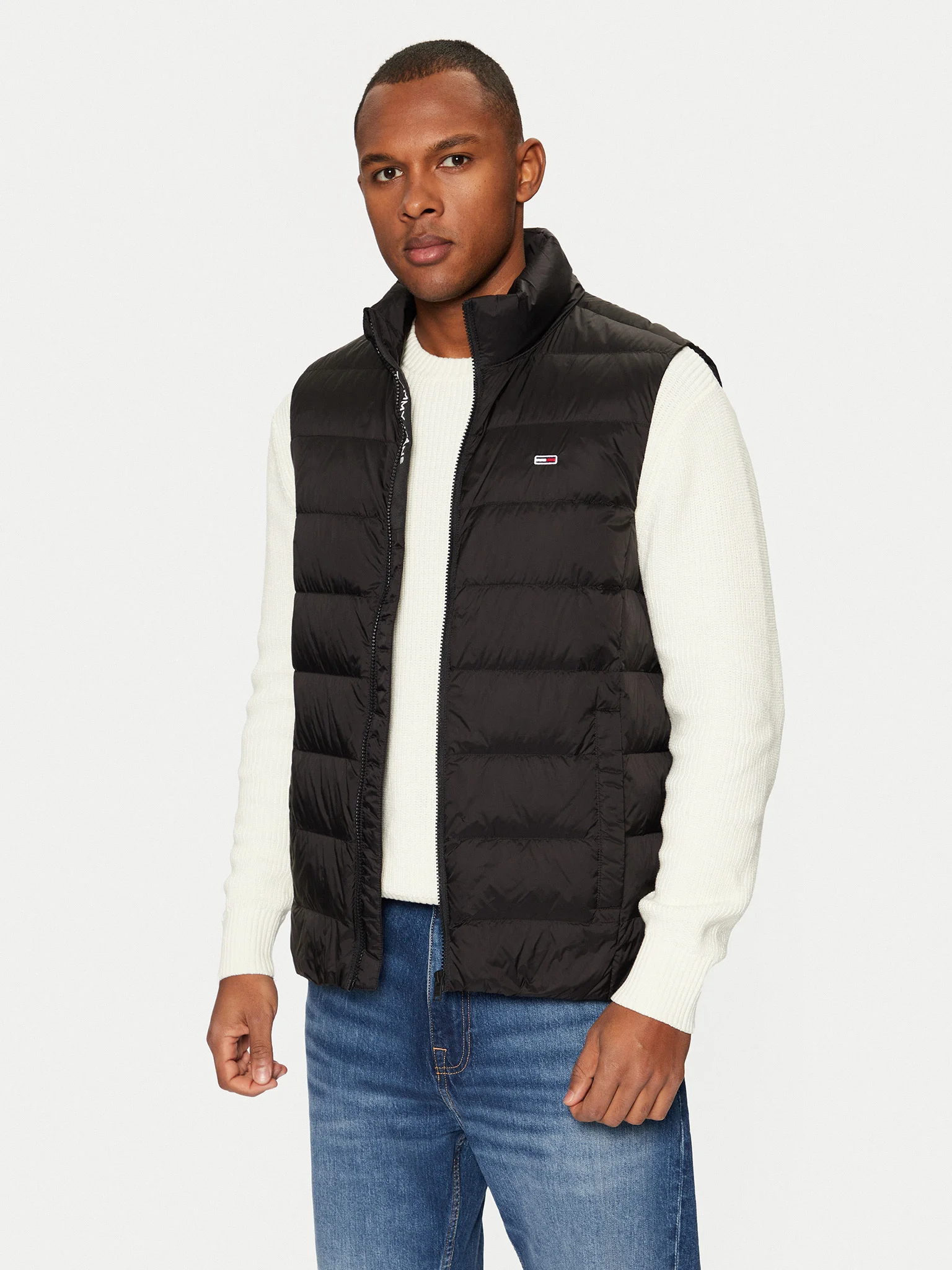 Barbati - Vesta Barbati, Tommy Jeans, Negru, Puf de ratǎ