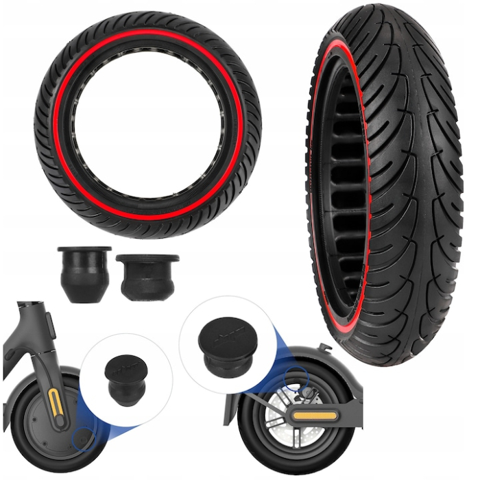 Set 2 anvelope semisolide 8.5x2.0 pentru Xiaomi M365, Pro, Pro 2, Mi 3, 1S, Essential - Cauciucuri fara camera [2]