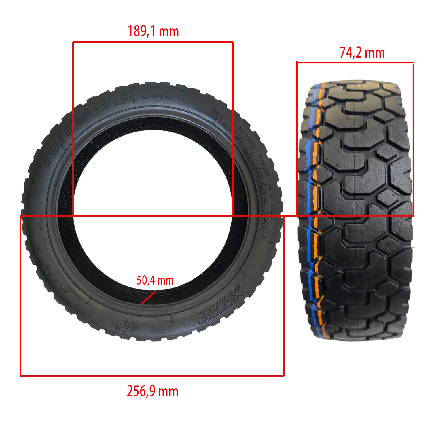 Anvelopa 70/60-7.5 Offroad Gel Antipana Ninebot ZT3/MAX G3 | Trotinete-Ieftine.ro [2]
