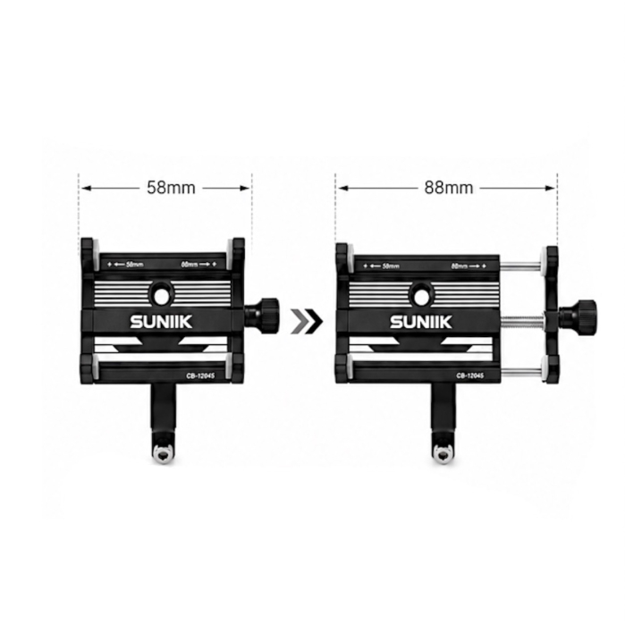 Suport Telefon Trotineta Electrica SUNIIK CB-12045 Negru, Prindere Ghidon | Trotinete-Ieftine.RO [2]