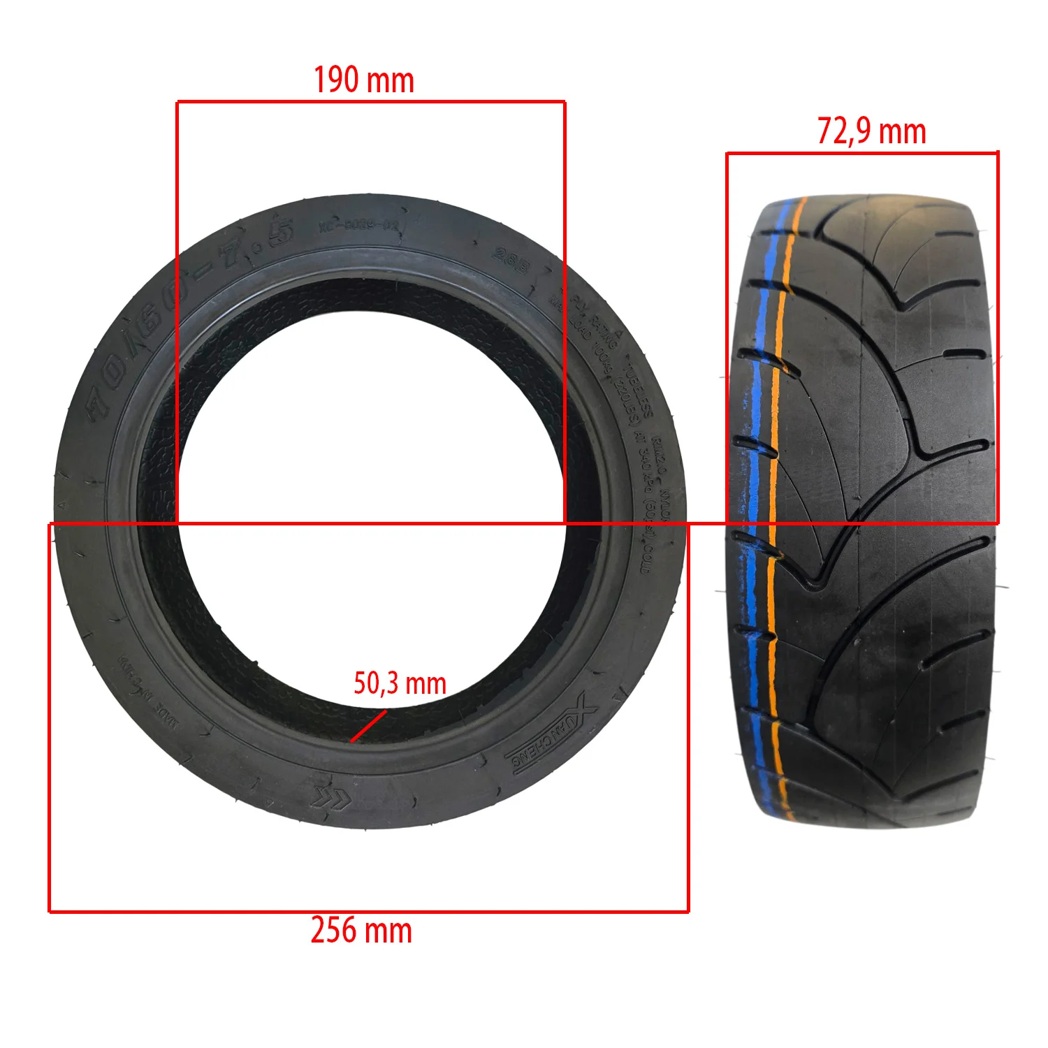 Anvelopa 70/60-7.5 Tubeless Cityroad | Trotinete-Ieftine.ro [2]