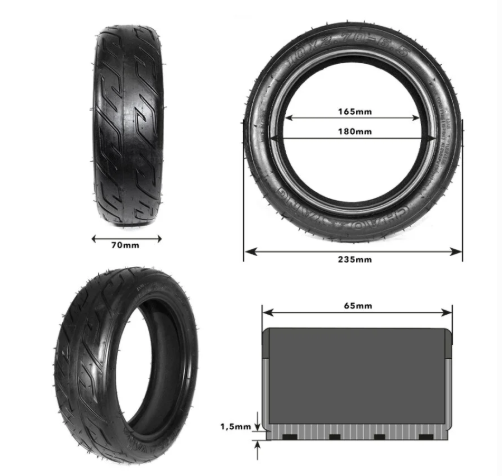 Anvelopă 10x2,70 Tubeless Cityroad Chaoyang pentru Trotinetă Electrică [2]