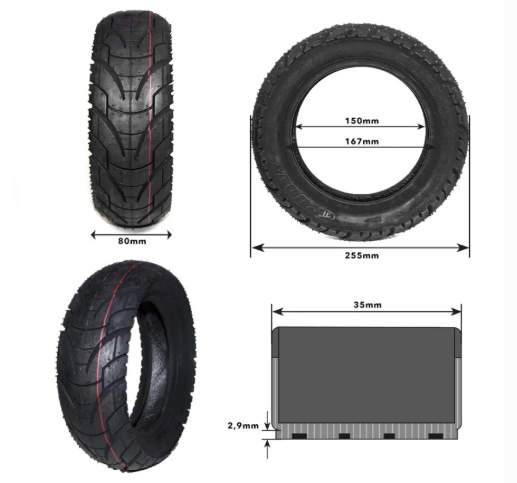 Anvelopă 10x3 Tubetype Cityroad TUOVT pentru Trotinetă Electrică [2]