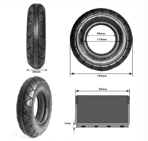 Anvelopă 200×50 Tubetype Cityroad trotinetă electrică [2]