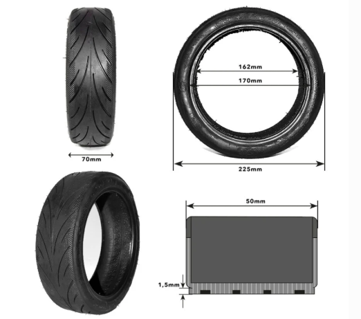 Anvelopă 60/70-6.5 Tubeless Cityroad Innova pentru Ninebot G30 MAX [2]
