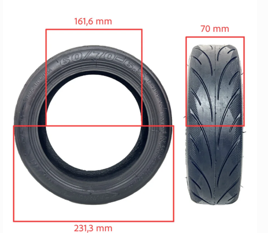Anvelopă 60/70-6.5 Tubeless cu Gel Antipană INNOVA pentru Ninebot G30 MAX [4]