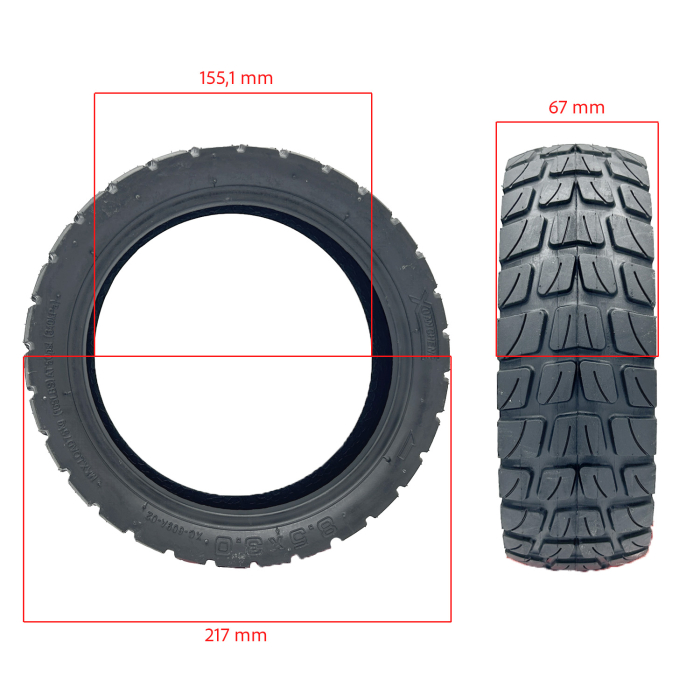 Anvelopa 8,5x3-6,1 offroad cu camera (tubetype) [Xuancheng] - pentru trotinete electrice [2]