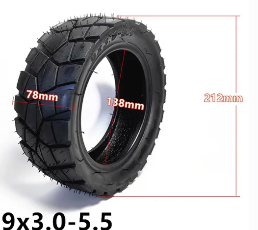Anvelopa KuKirin G2 Pro 9x3-5.5 Tubeless Offroad – Cauciuc de Schimb [2]