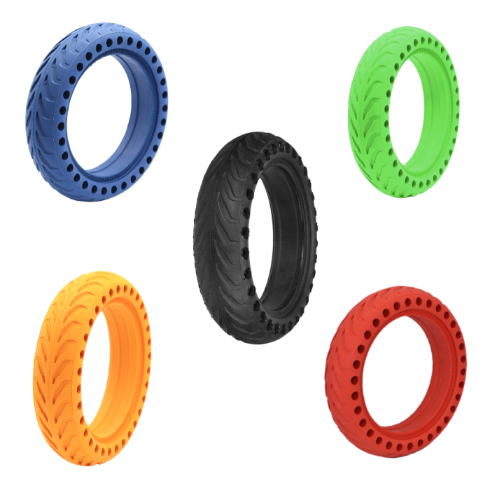 Anvelopa plina (solida) 8,5x2 perforata, galbena, pentru Xiaomi [Nedong] [2]