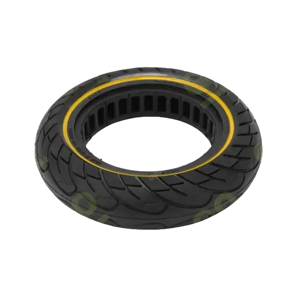 Anvelopa solida 10x2.5 inch Honeycomb cu inel galben pentru scutere Ninebot [4]
