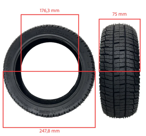 Anvelopă Xuancheng 10,5×2,75-7 Tubeless Cityroad trotinetă electrică [2]