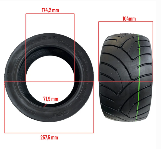 Anvelopă CST 90/55-7 Tubeless Cityroad pentru Trotinetă Electrică [2]