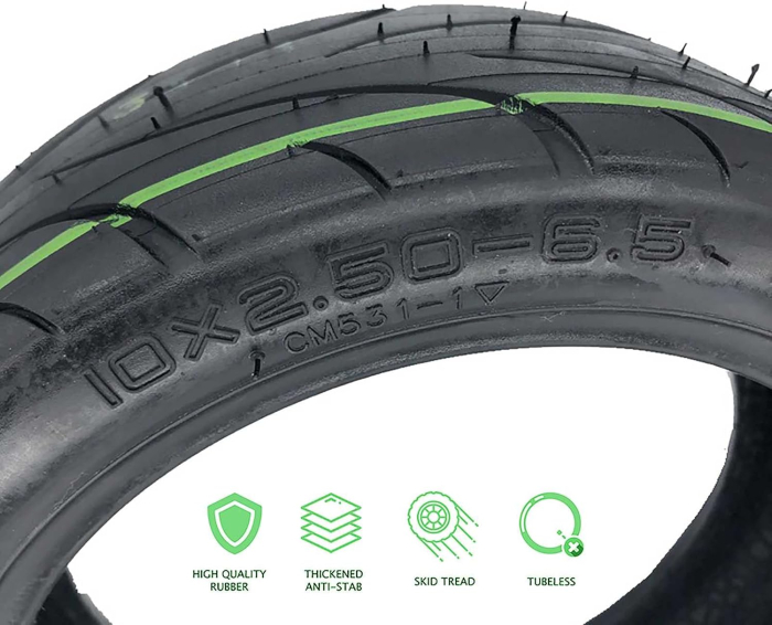 Anvelopă Tubeless 10x2.50-6.5 pentru Trotinetă Electrică [3]