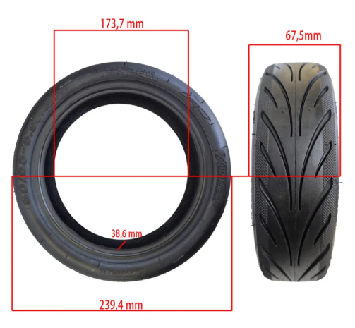 Anvelopa Tubeless 60/65-6.9 CityRoad Xuancheng pentru Trotinetă Electrică [2]