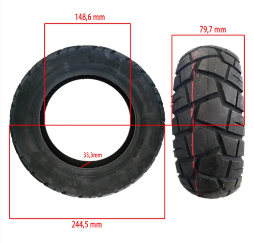 Anvelopa Tubeless Offroad 10×3-6 (255×80 / 80/65-6) TUOVT pentru Trotinetă Electrică [2]