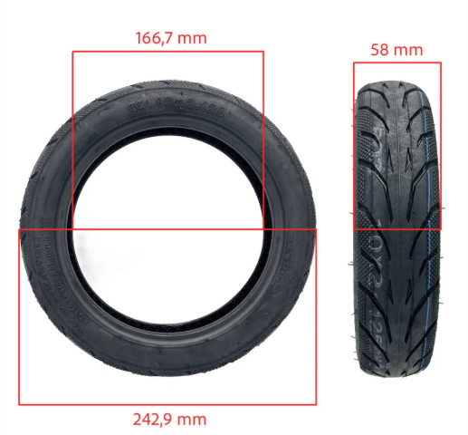 Anvelopă Yuanxing Tubeless 10×2,125 Cityroad trotinetă electrică [2]